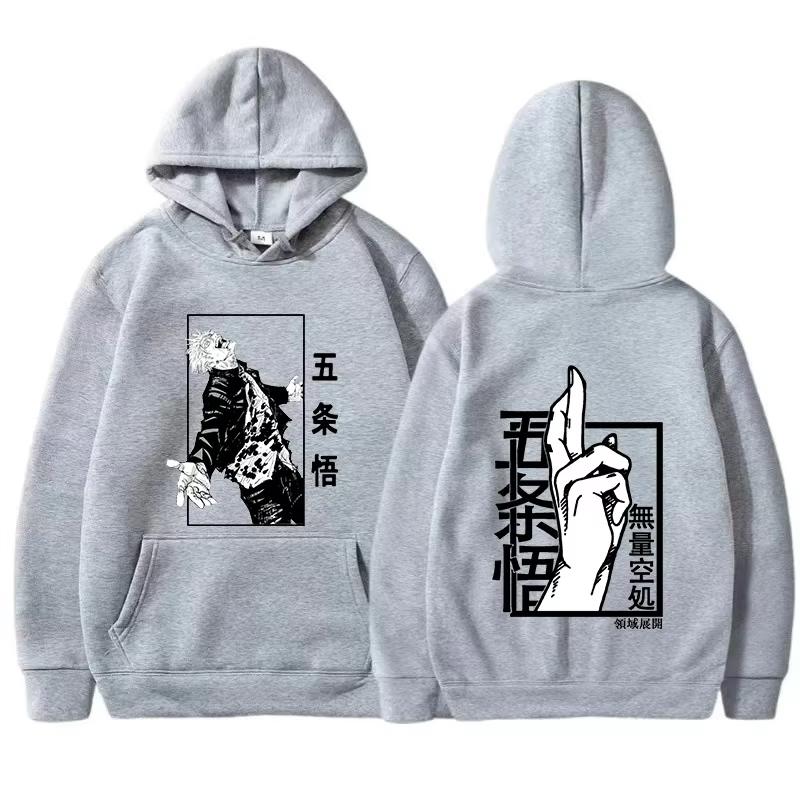 New Autumn and Winter Men Hoodie Japan Jujutsu Kaisen Gojo Anime Women Fashion Unisex Manga Gojo Satoru Graphic Printed Hoody