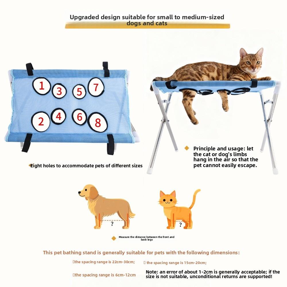 Anti-Scratch Pet Grooming Hammock Support Frame Pet Restraint Station Pet Bathing Rack Pet Care
