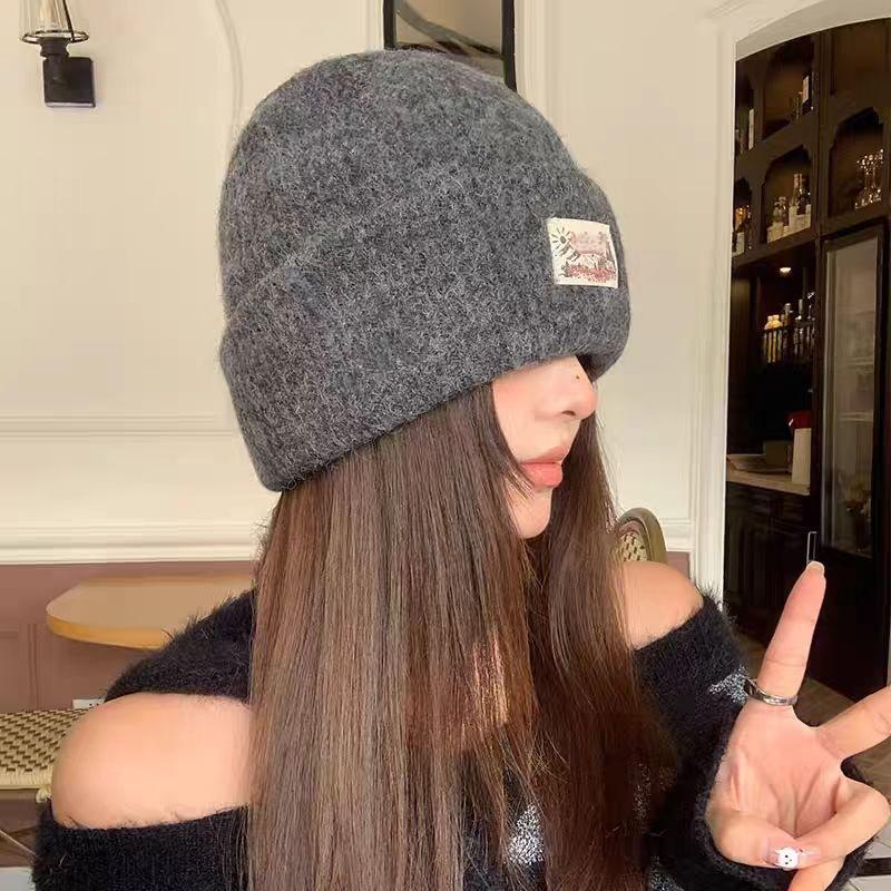 Big Head Circumference Knitted Hat for Men and Women, Warm and Cold In Autumn and Winter, Couple Ear Protection Wool Hat, Small Face, Ski Cold Hat Tid