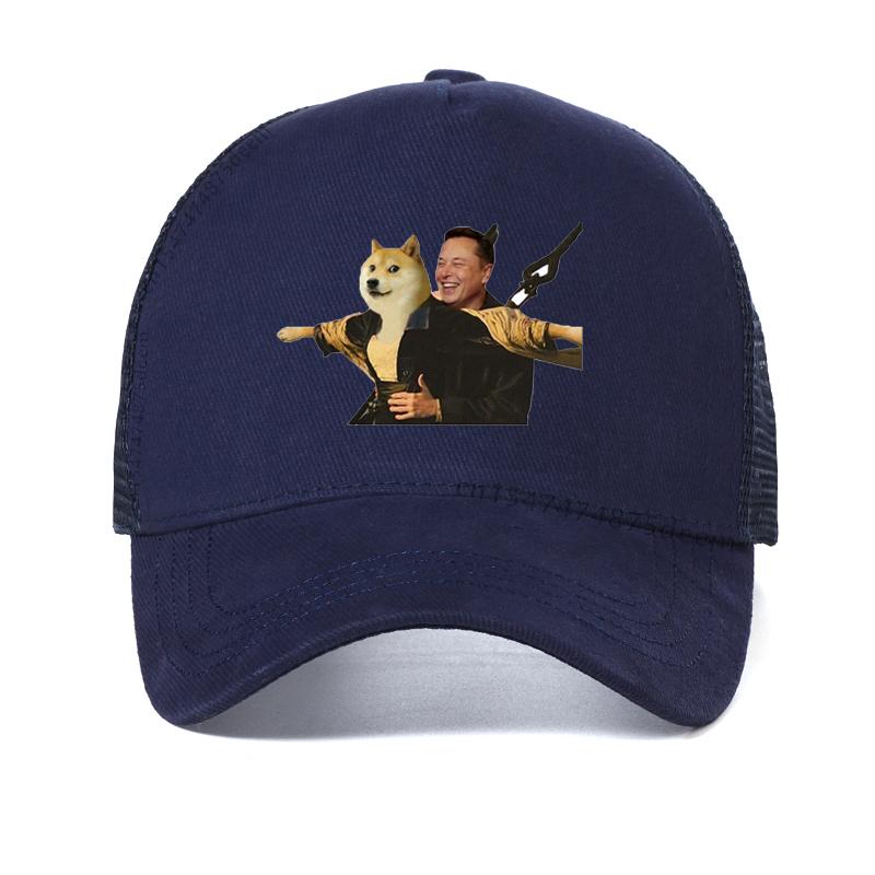 Cappellino da baseball Bitcoin Uomo di marca Moda Divertente Elon Reeve Musk cappellino doge Estivo Rete traspirante cappello trucker