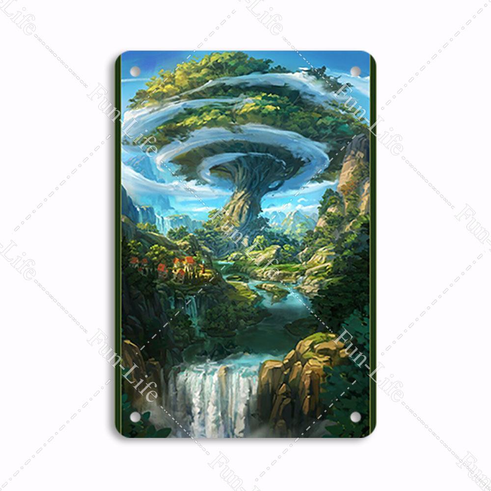 Forest Plate Poster Bird Vintage Home Decor Colorful Tree Retro Metal Tin Signs Pub Car Garage Wall Art Home Decor 20x30cm