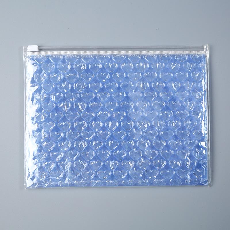 

ПВХ Пузырчатая косметичка для хранения - Ударопрочная, Амортизирующая, Застежка-молния, Клейкая, Идеальна для подарочной упаковки 21*16cm