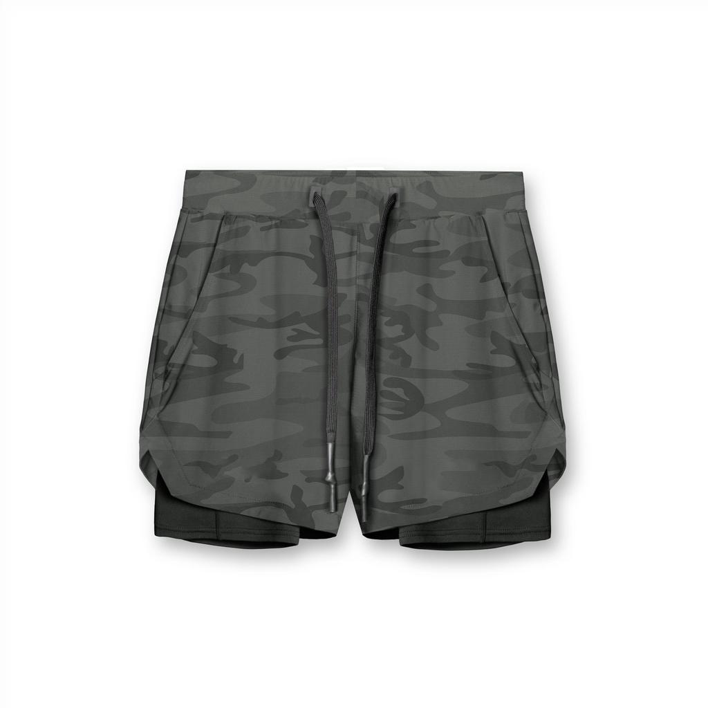 Mens Gyms Fitness 2 In 1 Quick Dry Shorts Summer Running Bodybuilding Jogging Casual Short Pants Workout Male Basketball Bottoms