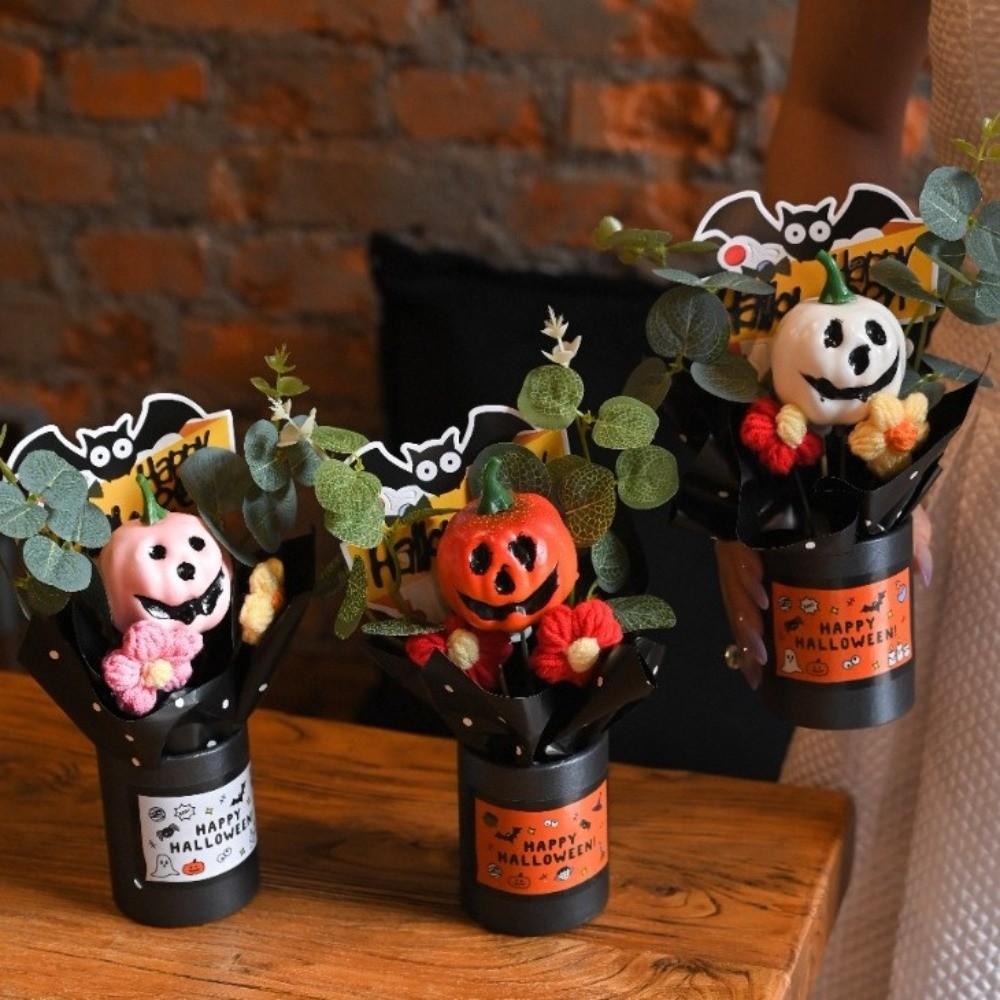 Goth Halloween Gresskardekorasjoner Gresskardesign Kunstige blomsterrekvisitter Festrekvisitter