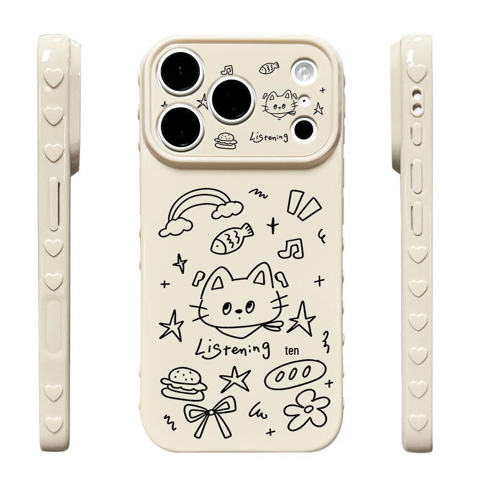 Hearing Cat iPhone 17PM/16 Anti-fall Case for Women - Stylish & Durable