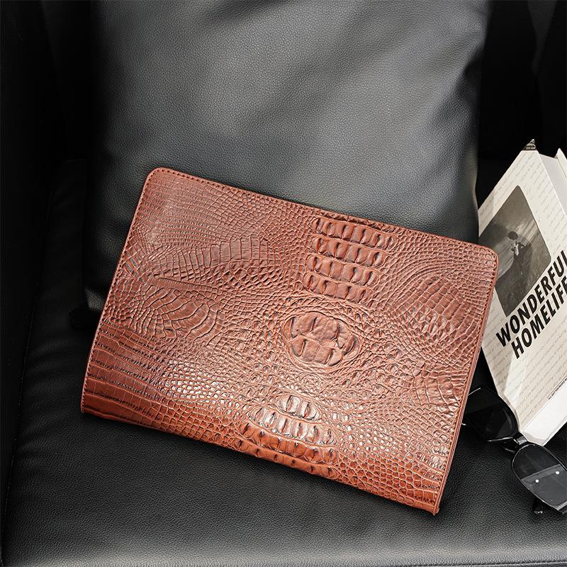 Crocodile Pattern Men'S And Women'S Clutch Bags, Korean Version Men'S Bags, Casual Envelope Bags, Ipad Bags, File Bags, Trendy Handbags.