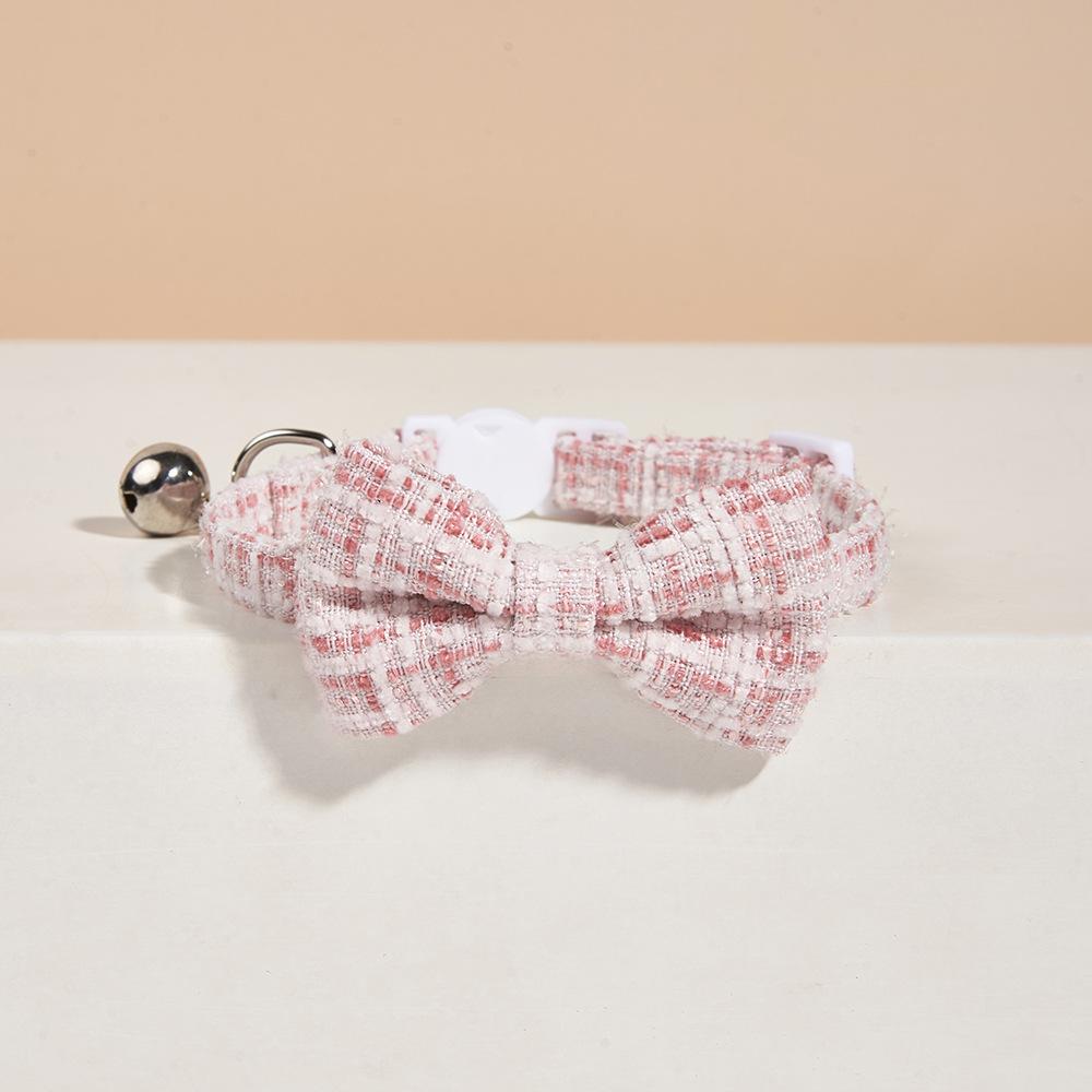 Bow Cat Collar Adjustable Pet Bow Tie Collar with Safety Buckle and Bell Decoration Suitable for Kittens & Puppies Cat Necklace