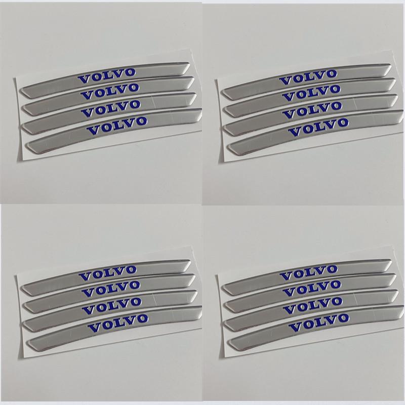 4PCS Volvo Wheel Sticker is suitable for the tire labeling of Volvo s90xc60s60lxc40xc90v90cc wheel metal modified car.