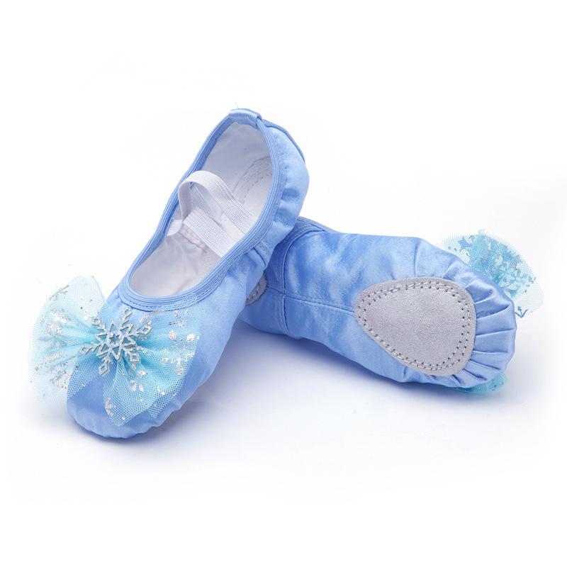 Girls' Princess Ballet Shoes - Soft Sole Dance Shoes for Chinese Dance & Body Training, Cat Paw Design (Style 8009)