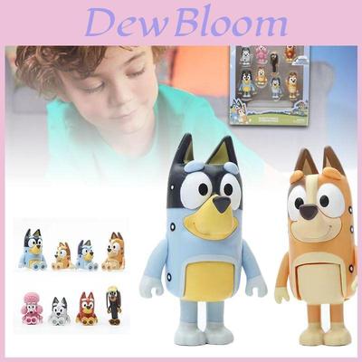 Set di Action Figure Famiglia e Amici di Bluey Con Otto Modelli Vibranti in PVC per Regali per Bambini