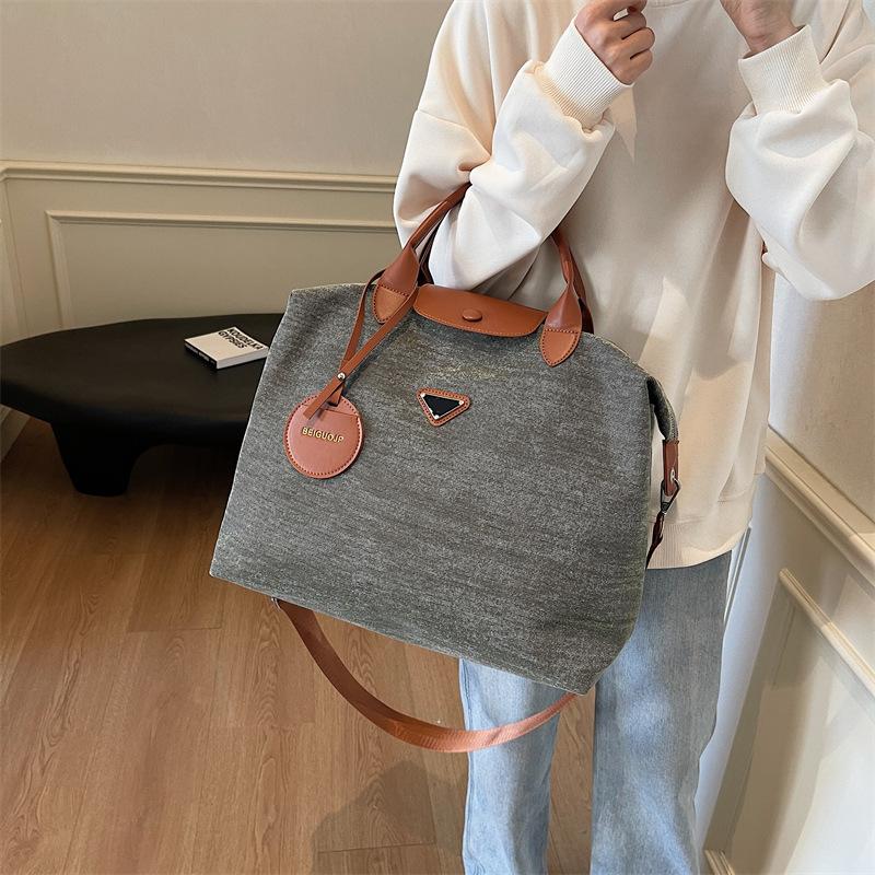 New Denim Travel Bag Large Capacity Women's Tote Bag High-end Fitness Storage Bag Business Trip Casual Fashion Bag