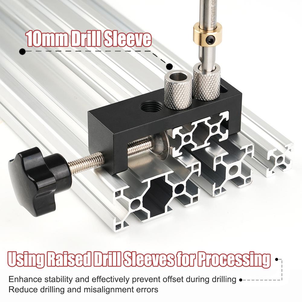 Aluminum Profile Drilling Jig For 20/30/40 Series - Universal DIY Tool For Accurate Hole Punching And Countersinking Guide Tools
