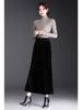 Sequined Velvet Fishtail Midi Skirt - 2026 Spring Fashion