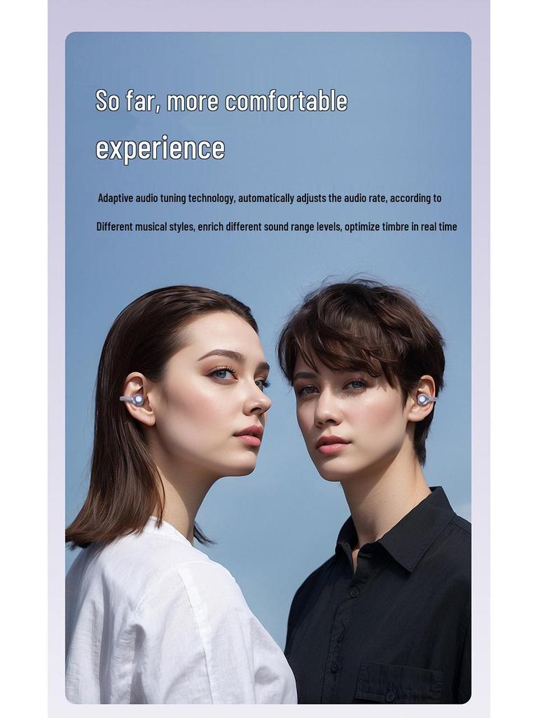 Wireless Bone Conduction Ear-Clip Bluetooth Headphones for Apple & Sony (2025 Model Q72)