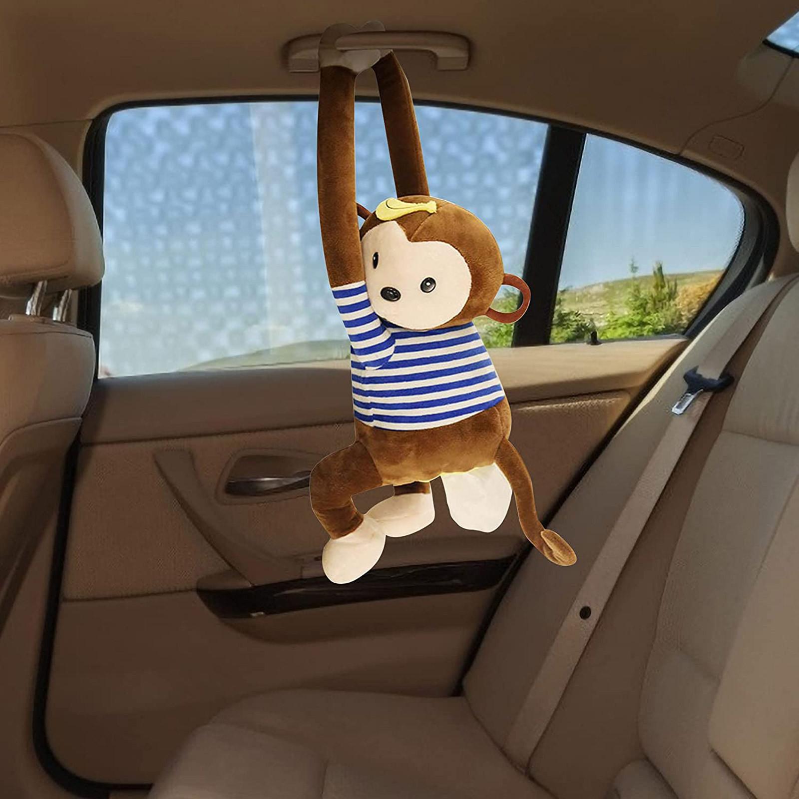 Tissue Box Monkey Cute Paper Napkin Case Wall Hanging Napkin Holders синий