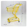 TwoTier Shopping Cart PU Wheels Metal Trolley Heavy Duty Convenience Store for