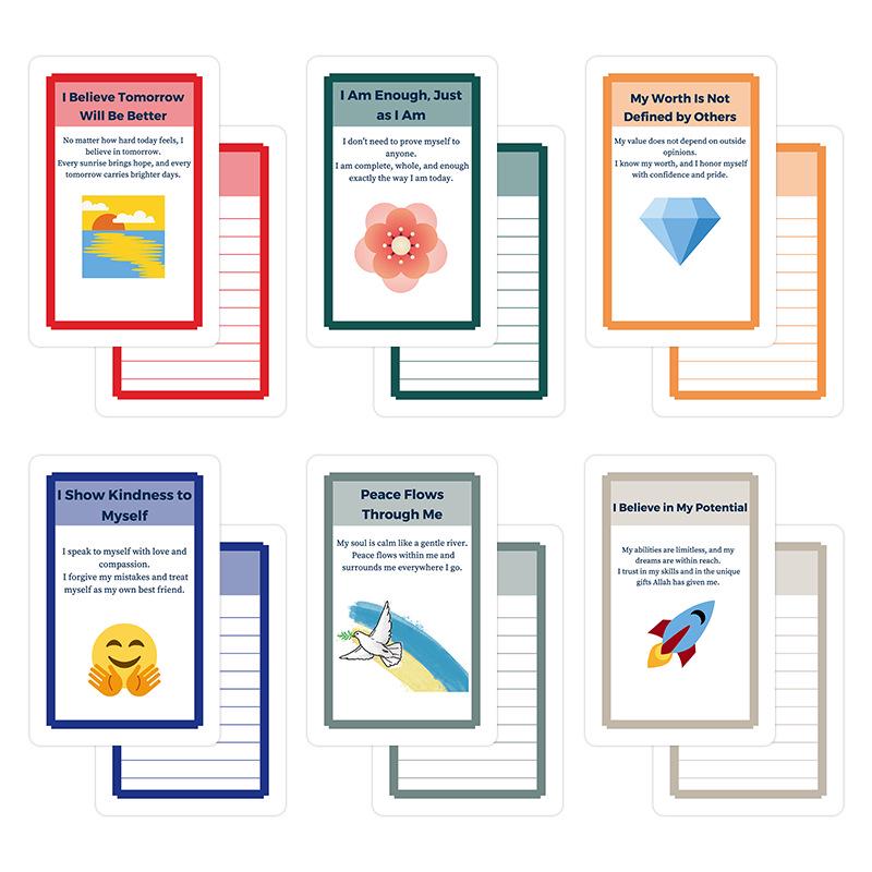 50 Positive Affirmation Cards for Mental Resilience