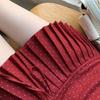 Sweet Dot Mini Skirt Bowknot A-line Short Skirts Sweet Pleated Skirts for Women  Ladies