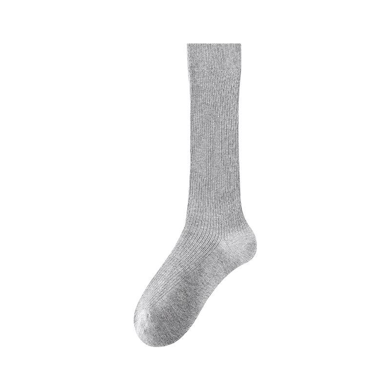Boneless, Slightly Pressed Calf Socks, Cotton Socks for Slimming Legs, Women's White Tall Socks for Spring and Autumn