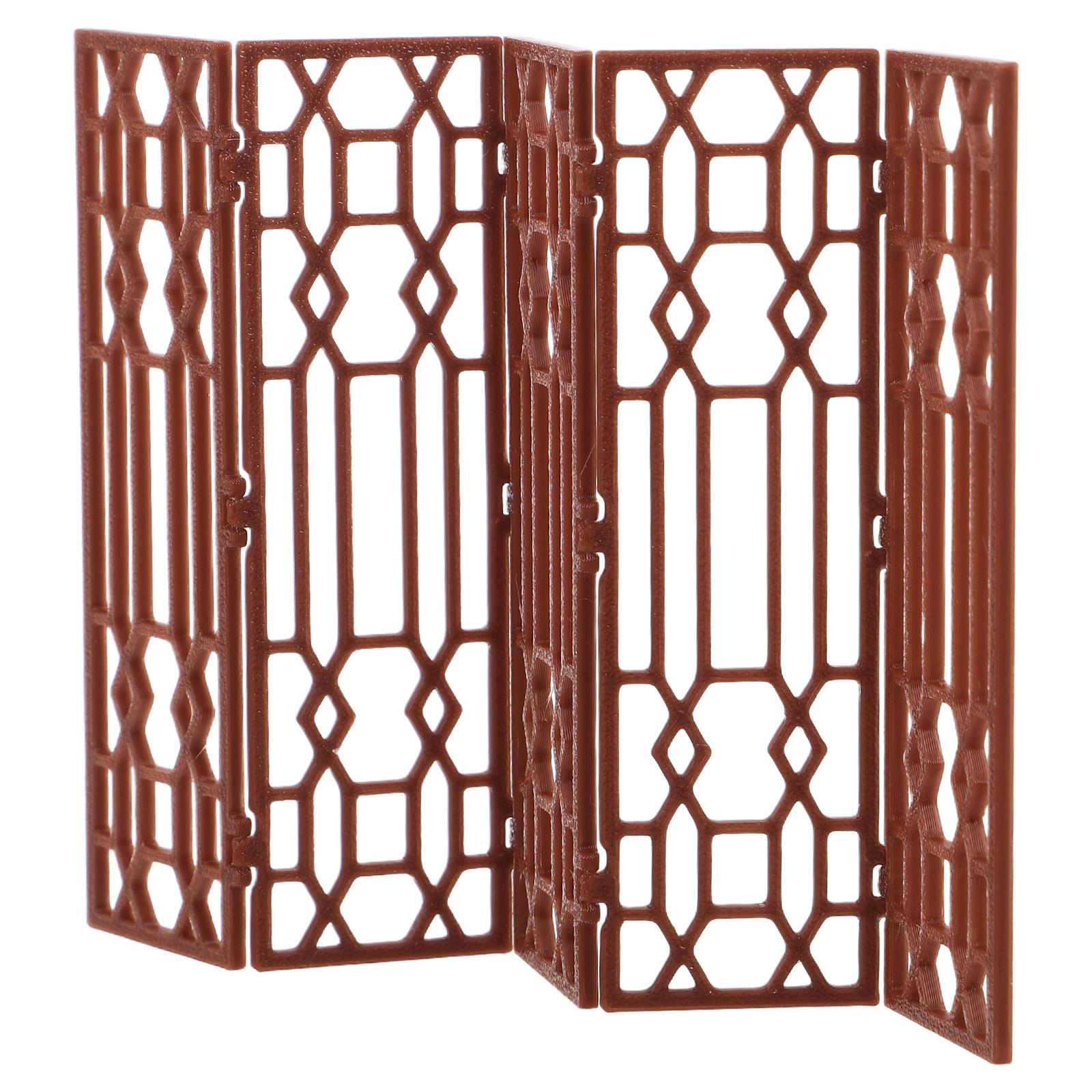 

Mini House Screen Miniature Room Divider Dollhouse Panel Chinese Screen Room Privacy Divider Furniture Accessories 13.1x8.5x0.18cm