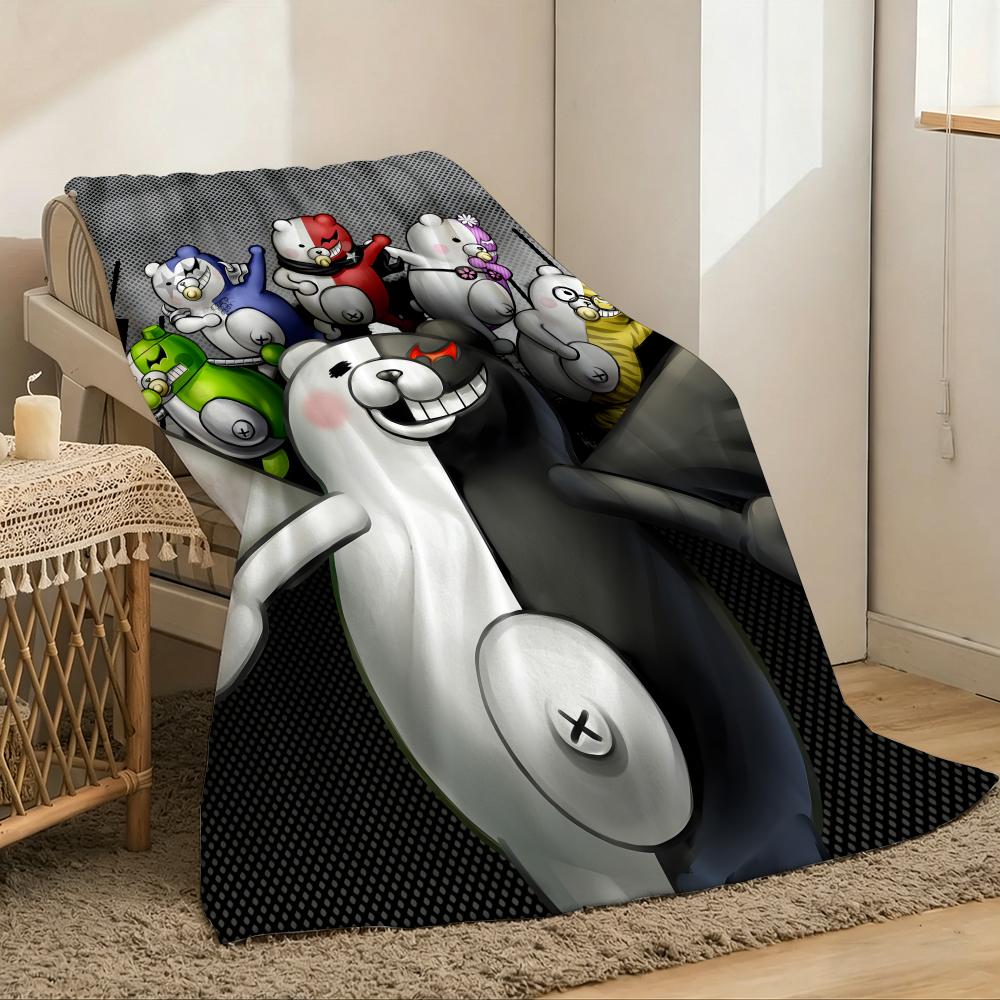 D-Danganronpa Anime Game Throw Lightweight 240g Flannel Blanket Soft Skin-friendly for Summer Cooling