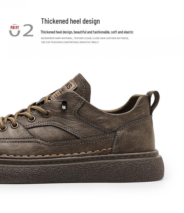 Chaussures en cuir tendance pour hommes 2025: Style Britannique Polyvalent Automnal Décontracté & Formel.