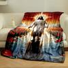 Jesus Walking On Water Blanket  Printed Blanket for Living Room Bed Couch Lunch Break Soft Cozy Blanket for Friend's Festival Gift