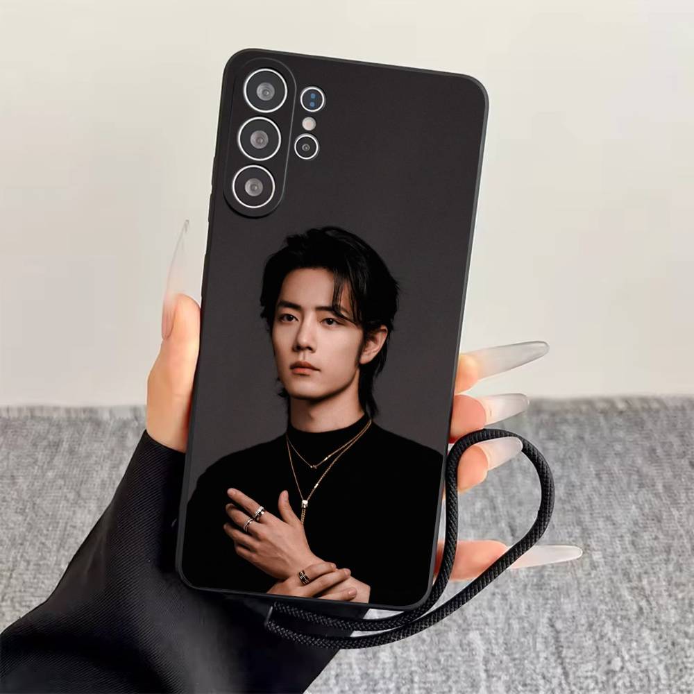 S-Sean Xiao Xiaozhan Phone Case Black Silicone Soft For Samsung S25,S24,S21,S22,S23,S30,Ultra,S20,Plus,Fe,Lite