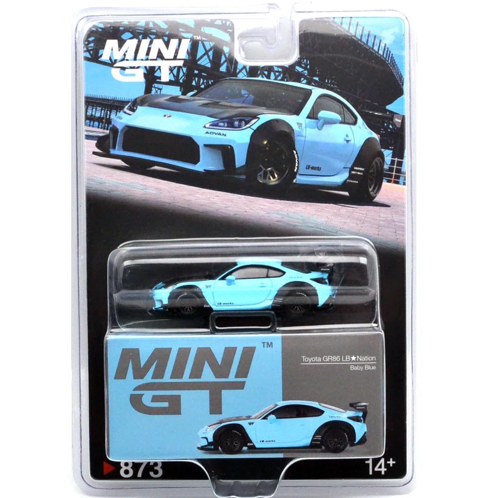 MINI GT Масштаб 164 MiJo EXCLUSIVE - TOYOTA GR86 LB-NATION (НЕЖНО ГОЛУБЫЕ) MGT00873-BL