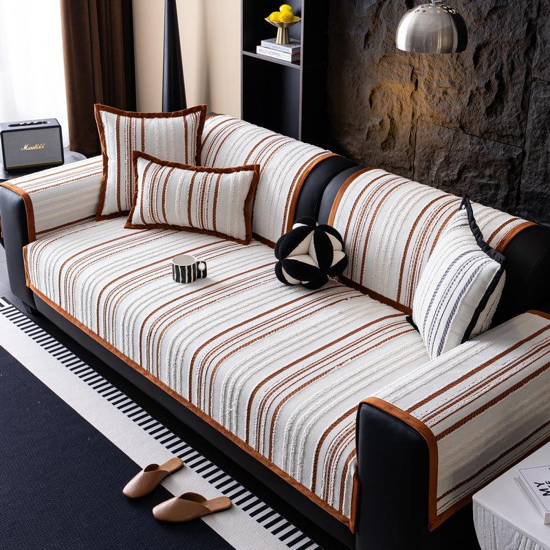 Medieval Chenille Sofa Cushion  New Four-Season Universal Straight Row Leather Sofa Seat Cushion Cover Cloth Towel