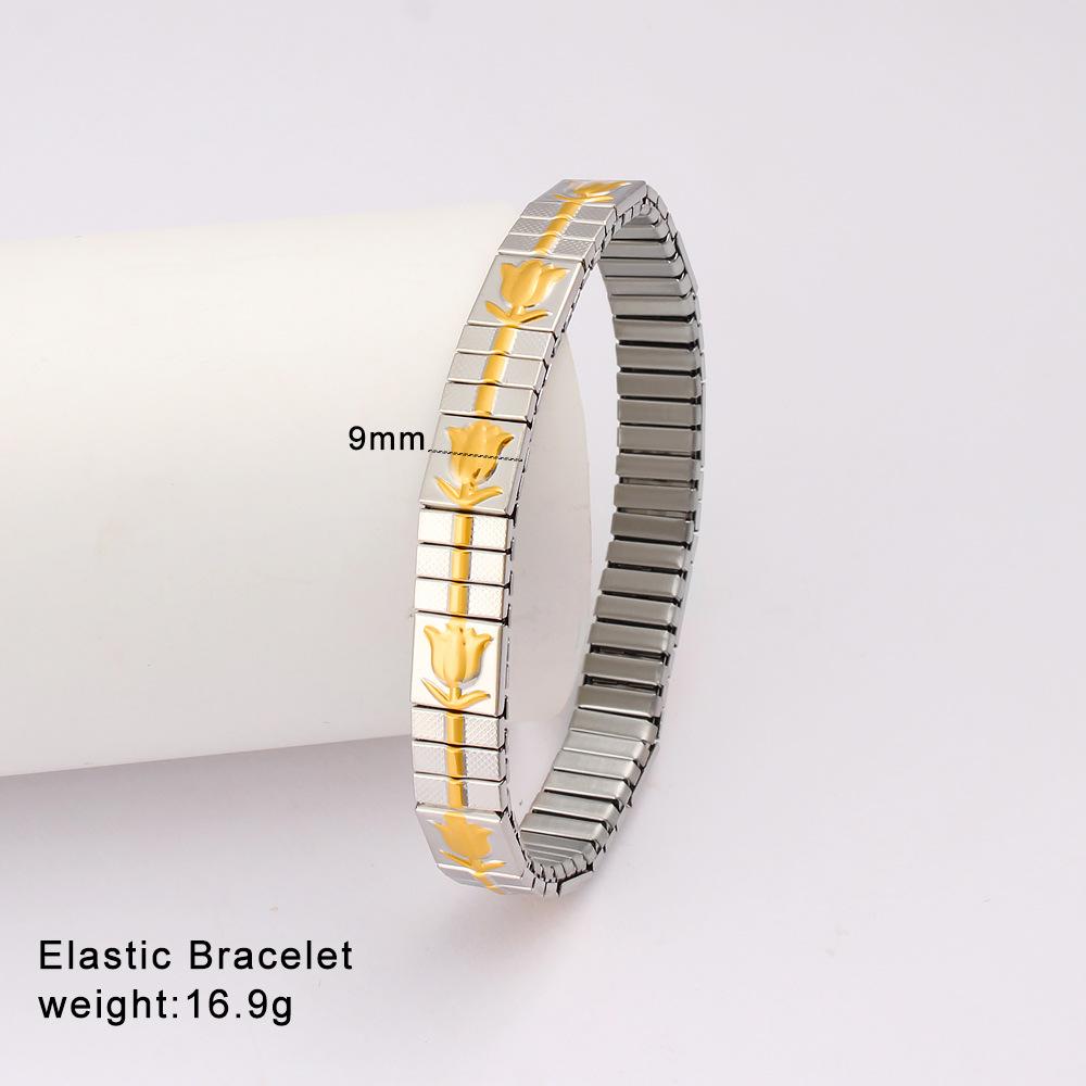Modisches Edelstahlarmband für Männer und Frauen Abnehmbare elastische Kette Italienisches Charm-Armband