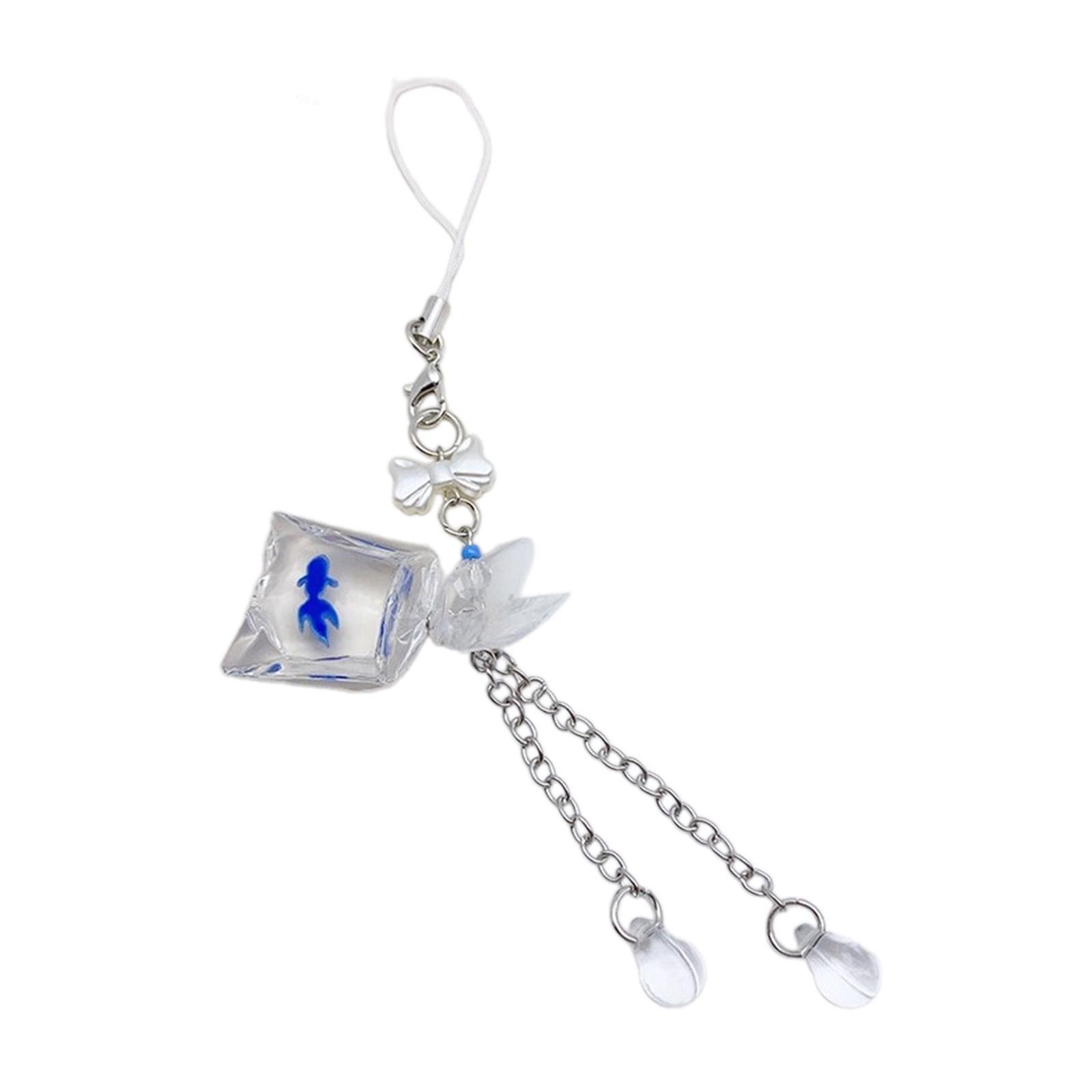 

Сумка Золотая рыбка Бусина Подвеска Телефон Подвески Веревка Милый телефон Цепочка Ремешок Сумка Украшения Шнурок Брелок Аксессуар 1 синий