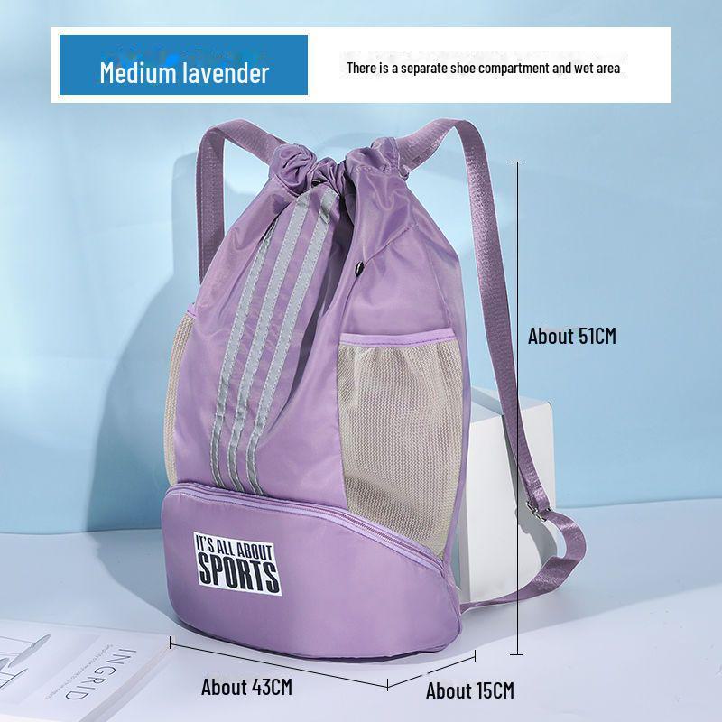 Waterproof Wet/Dry Separation Swim Bag with Shoe Compartment, Lightweight Shoulder Bag for Fitness, Yoga, or Outdoor Travel.