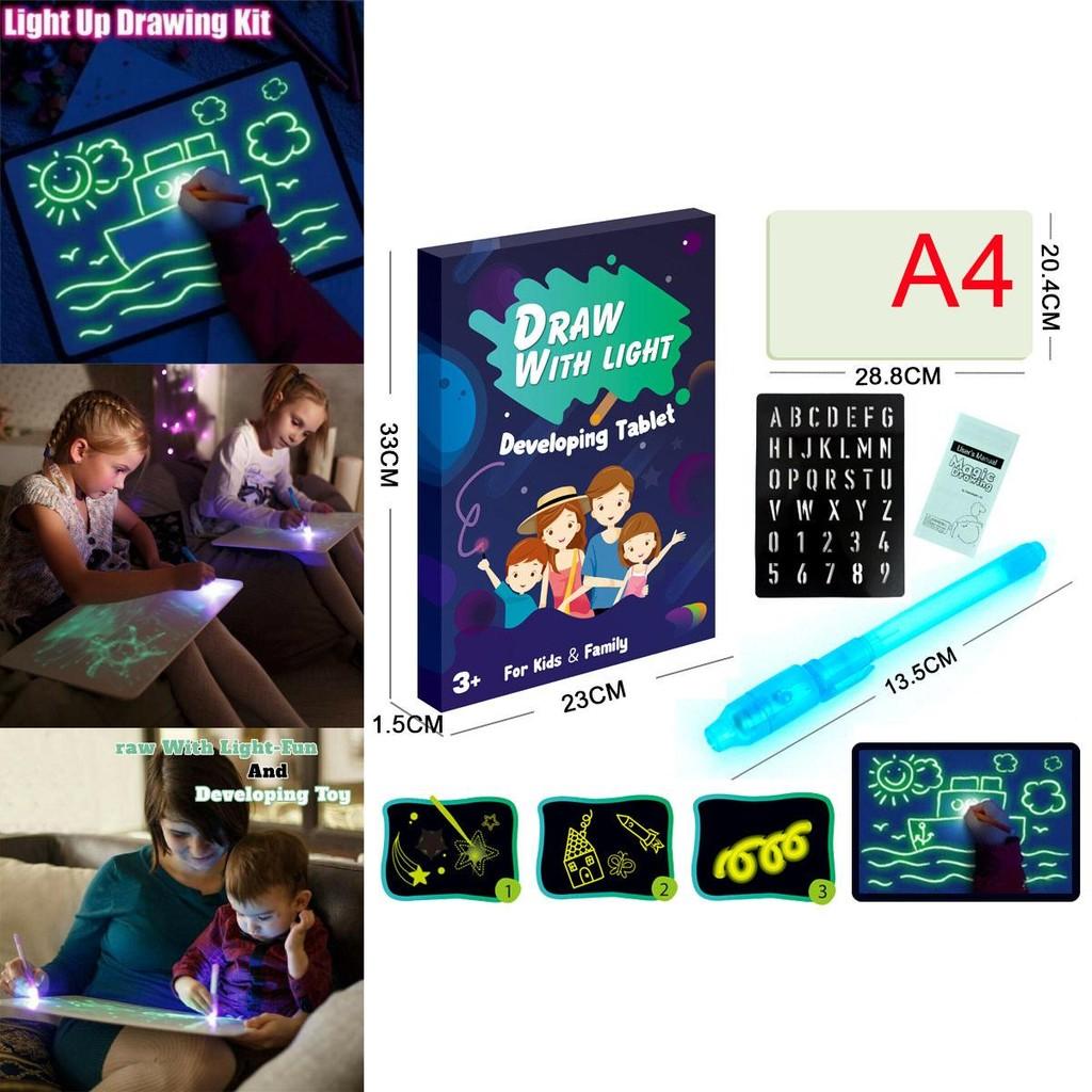 Exciting A5/a4/a3 Magic Drawing Board For Kids With Light Fun And Educational Toy