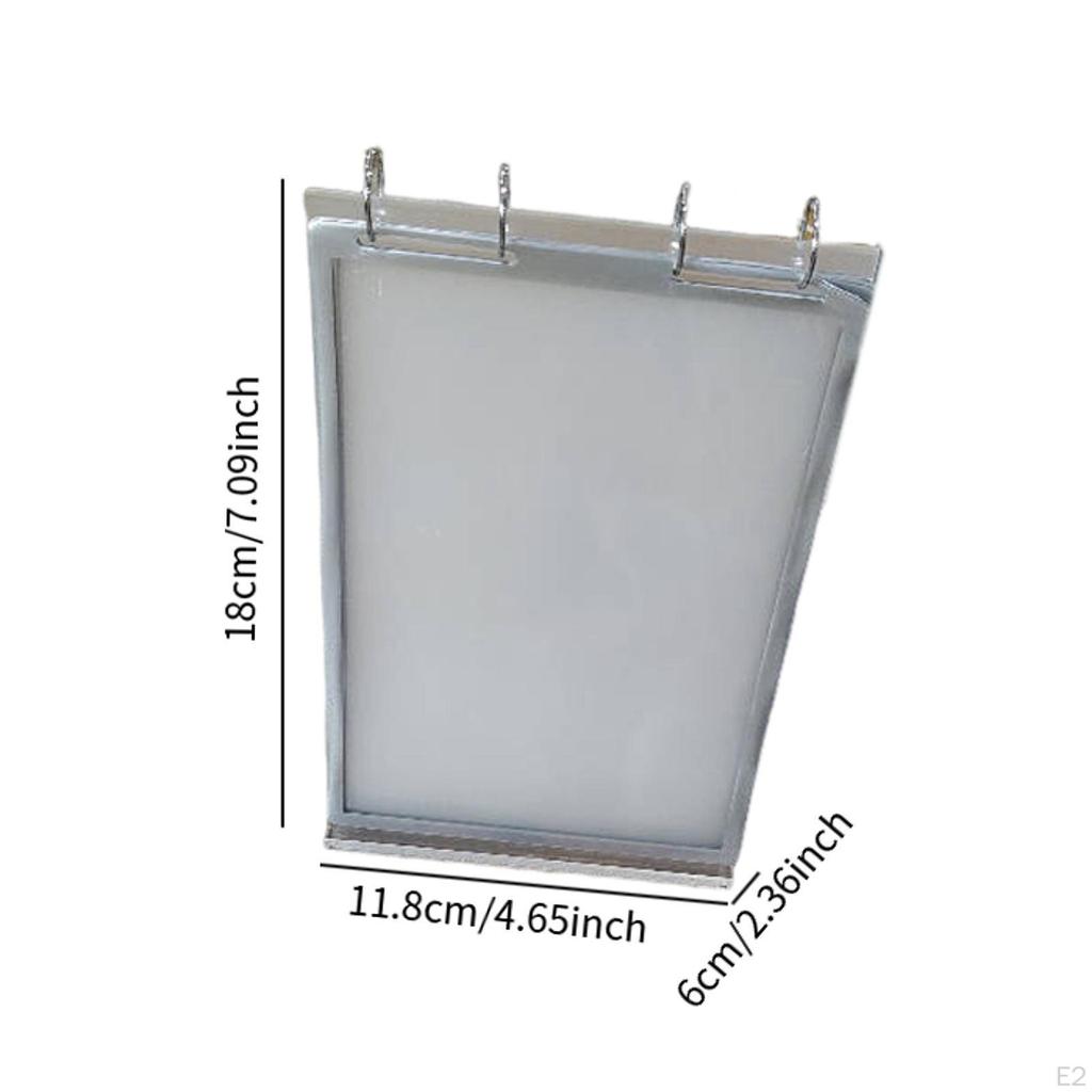 Flip Desktop Card Menu Display Stand with Base 12 Sides Vertical Sign Holder Multi Page