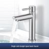 Brushed 304 Stainless Steel Single Cold Basin Faucet