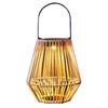 Outdoor Solar Lantern IP65 Waterproof Hanging/Standing Outside Big Rattan Solar Light with Handle Solar Powered Decorative Light