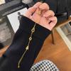 Gold-Finish Diamond Gourd Coin Bracelet: Elegant Luxury Design for Women - Perfect Gift