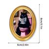 MZCT455-481 Creative 3D Wooden Round Photo Frame Refrigerator Magnet