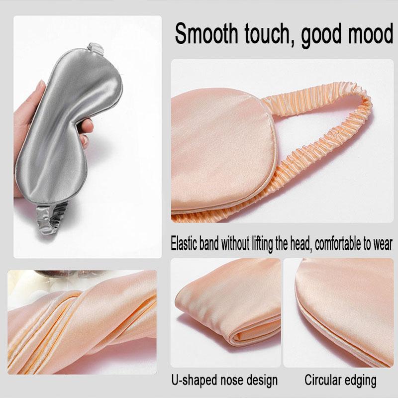 Langlebig Und Sicher 1 Stück Imitierte Seide Augenabdeckung Maske Schlaf Augen Maske Bequem Weiche Augenabdeckung Schlaf Nachtmaske Schlaf Schild Pflege Werkzeuge Smyz006