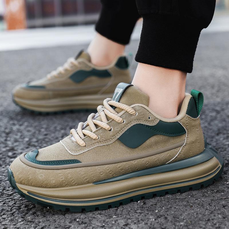 Men's Versatile Youth Running Shoes - Sports Casual Thick Sole Black Cortez Dad Sneakers