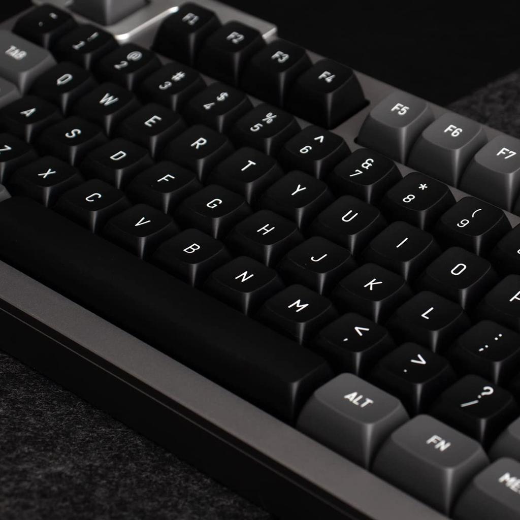 mintcaps Gray Black Keycap Set 150 Keys MSA Profile Doubleshot Custom Keycaps for Cherry MX Gateron Kailh Box Switch