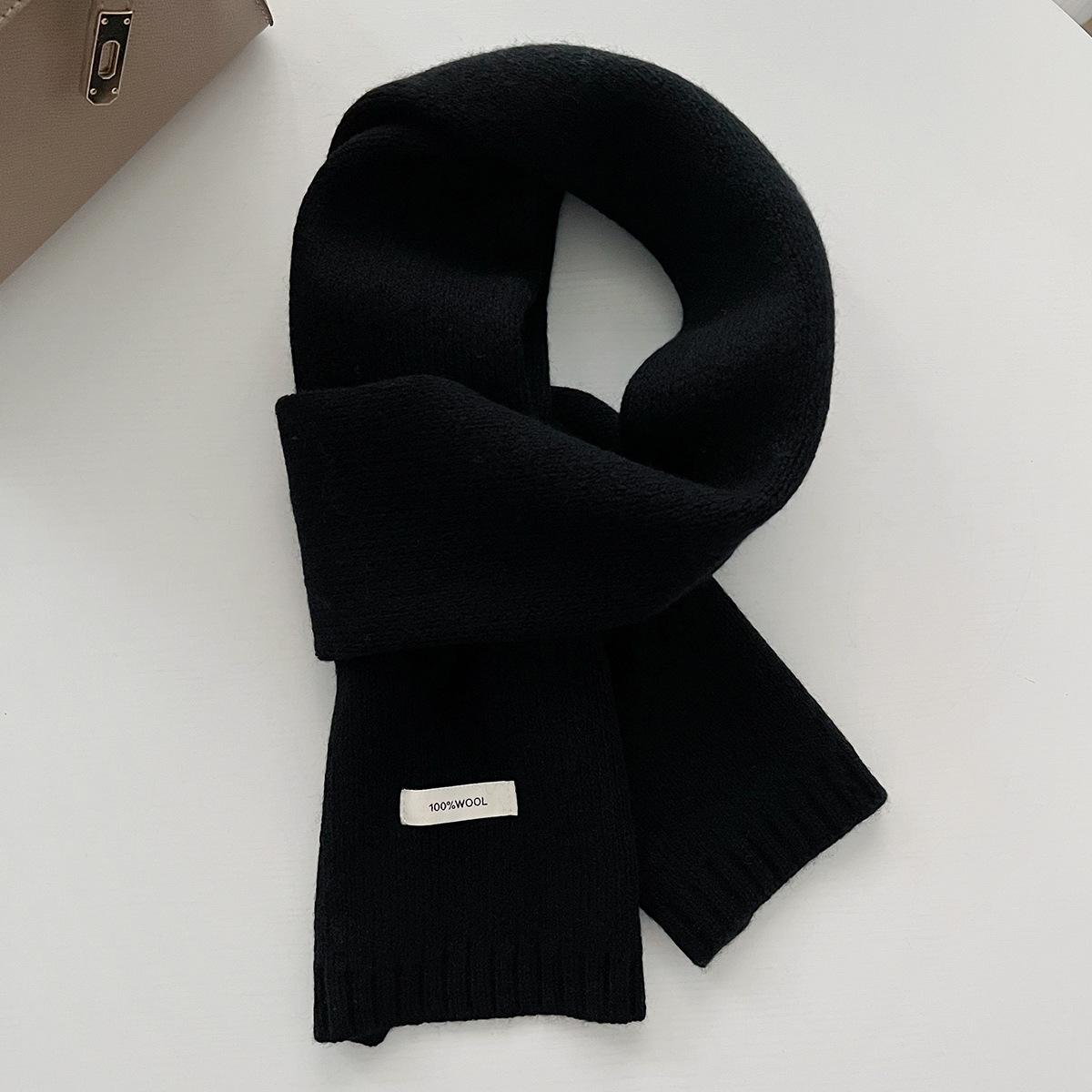 

Отборный австралийский чистый шерстяной шарф 100% шерсть однотонный универсальный женский новый зимний теплый вязаный шарф 23 * 160CM