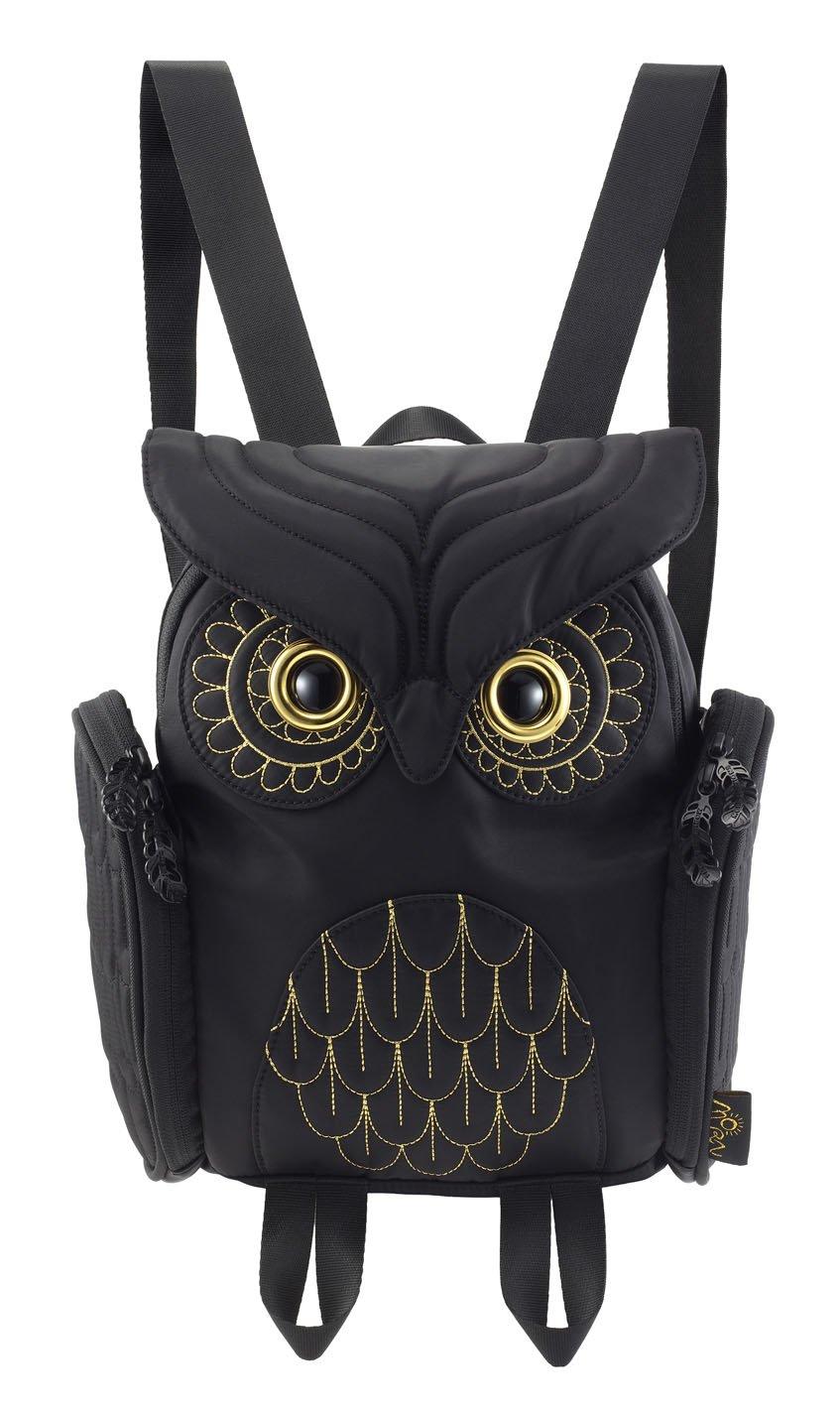 

[MORN CREATIONS] Owl Classic Backpack for Women, Black