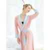 Silks and Satins Nightgown Women's Spring & Fall Bridal Gown Men's and Women's for Couple Long Pajamas Women's Thin Fancy Ice Silk Bathrobe