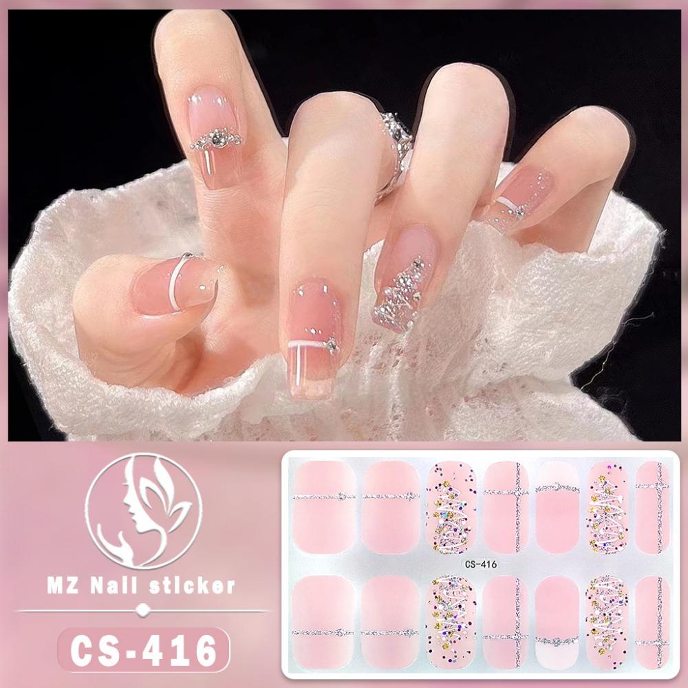 Christmas Waterproof No-bake Gel Nail Polish Film Full Sticker European and American Style Nail Film Sticker Nail Film Sticker