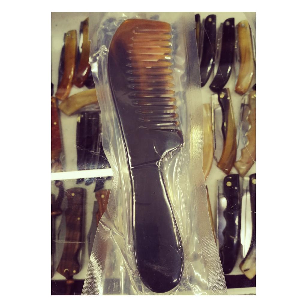 100%bone Comb Natural Buffalo Horn Wide Tooth Range To All Hair Types