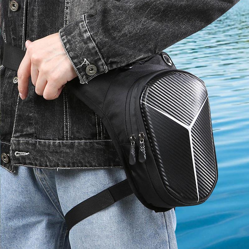 Motorcycle Moto Leg Side Storage Bag Motorbike EVA Hard Shell Male Phone Waist Pack Quick Release Belt Bags Motorcycle Equipment