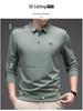 Woodpecker Men's Iron-Free Seamless Lapel Long Sleeve Polo Shirt - Versatile High-End Loose Fit