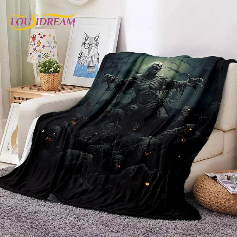 Gothic Horror Monsters Demon Ghost Soft Flannel Blanket for Beds Bedroom Sofa Picnic,Throw Blanket for Cover Outdoor Leisure Nap